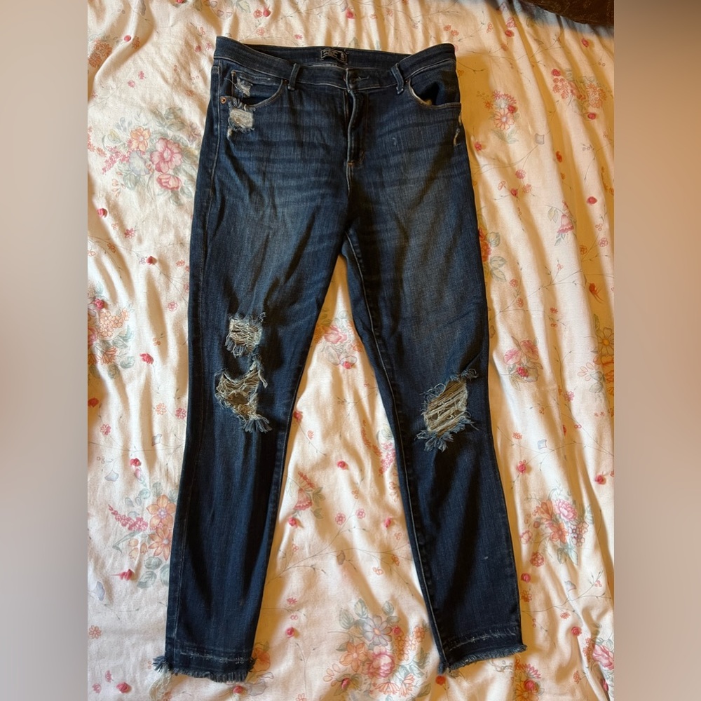 Abercrombie high rise ankle jeans